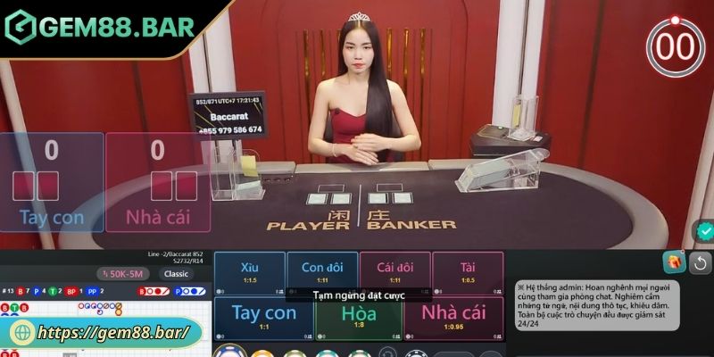 Baccarat Trực Tuyến GEM88 - Luật, Cửa Cược Và Cách Soi Cầu 2 Cửa Pair (Đôi) trong Baccarat trực tuyến